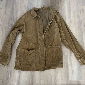Brown Corduroy Button-Up Jacket